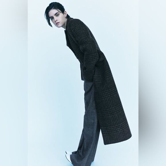 ZARA PLAID MANTECO WOOL COAT ZW COLLECTION - Picture 12 of 13